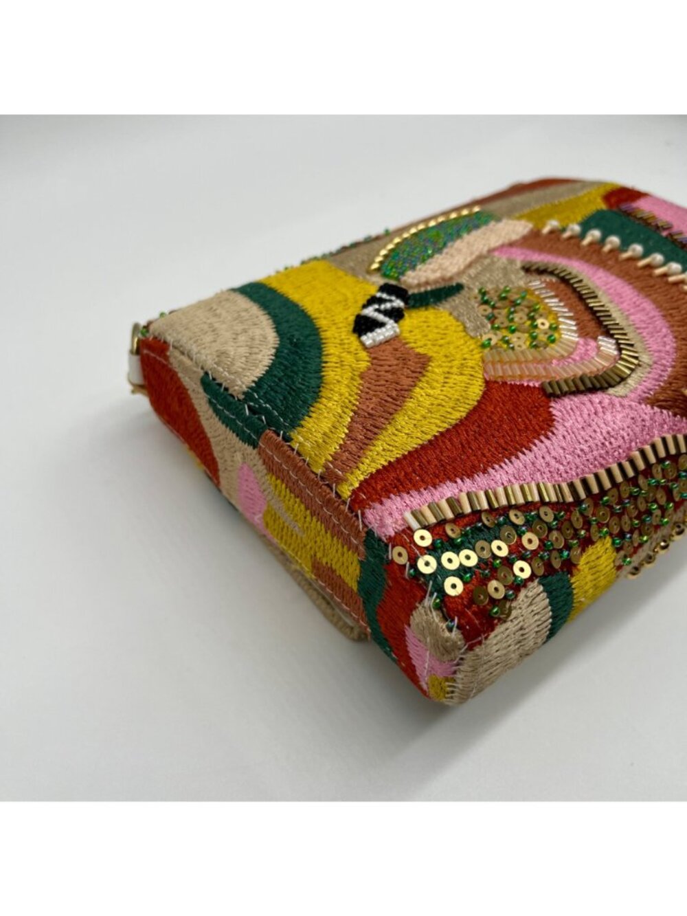 MMs Brands Beaded Flip-Over Clutch Purse - Picture 9 of 10